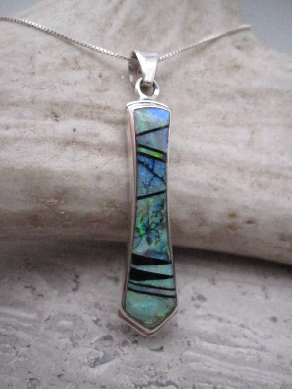 Running Bear Sterling Lab Created Opal Necklace store 20.5