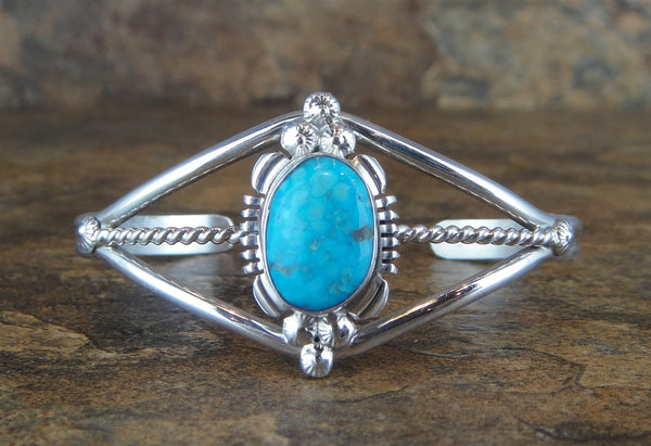 Bracelets/Cuffs in Sterling Silver with Turquoise and Natural Stones - Gold  Bear Trading Company