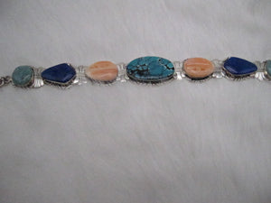 Multi Stone Link Bracelet